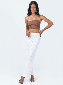 Oscar Strapless Top Brown sold by Princess Polly