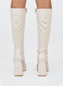 Zayas Knee High Boots Beige sold by Princess Polly