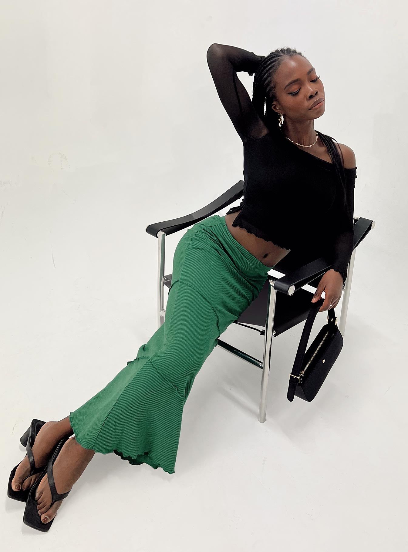 Oscar Maxi Skirt Dark Green sold by Princess Polly