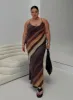 Otillie Maxi Dress Brown Multi Curve sold by Princess Polly