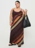 Otillie Maxi Dress Brown Multi Curve sold by Princess Polly