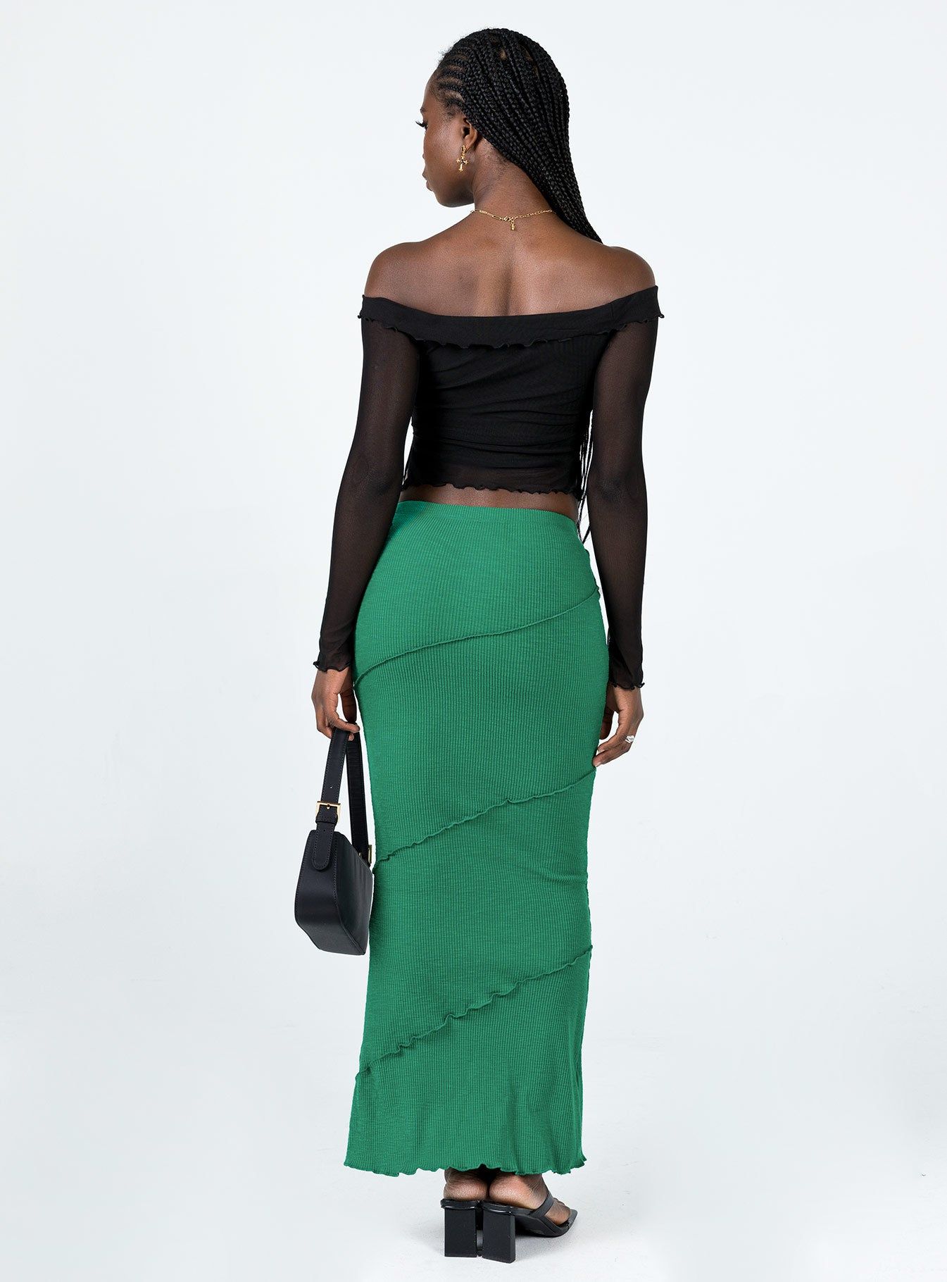 Oscar Maxi Skirt Dark Green sold by Princess Polly product image thumbnail 5