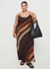 Otillie Maxi Dress Brown Multi Curve sold by Princess Polly