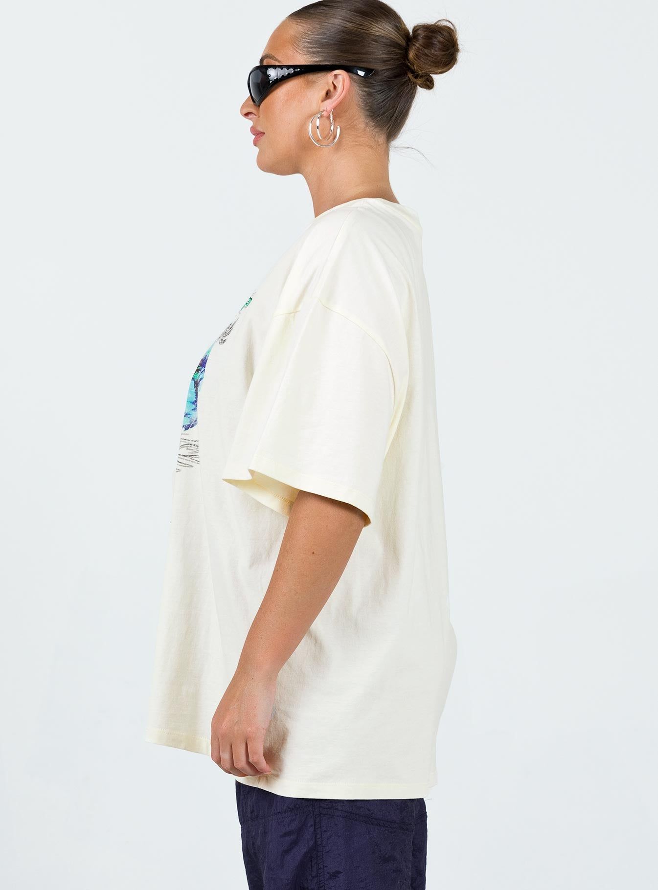 Hot Lap Oversized Tee Ivory sold by Princess Polly product image thumbnail 4