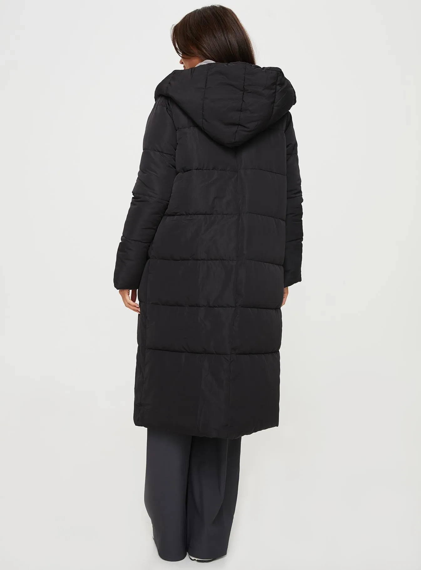 Philo Longline Hooded Puffer Jacket Black sold by Princess Polly product image thumbnail 5