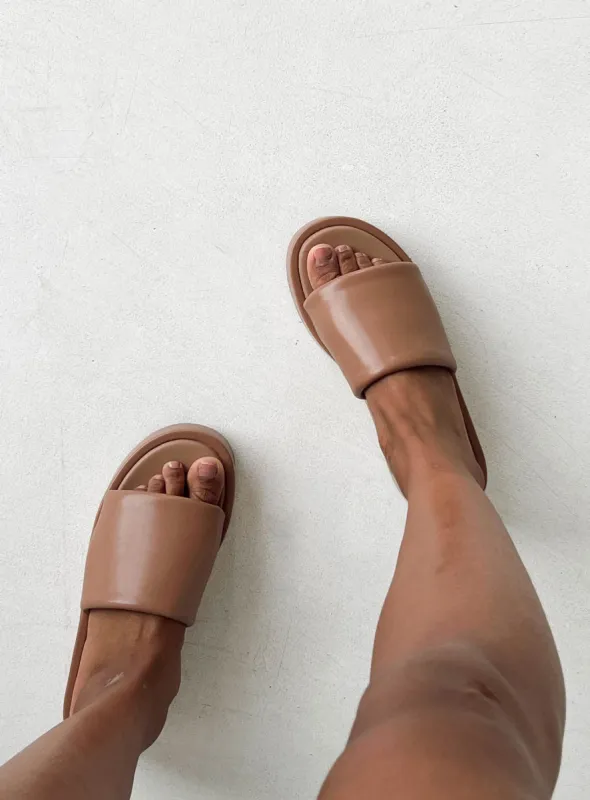 Satya Platform Sandals Latte sold by Princess Polly