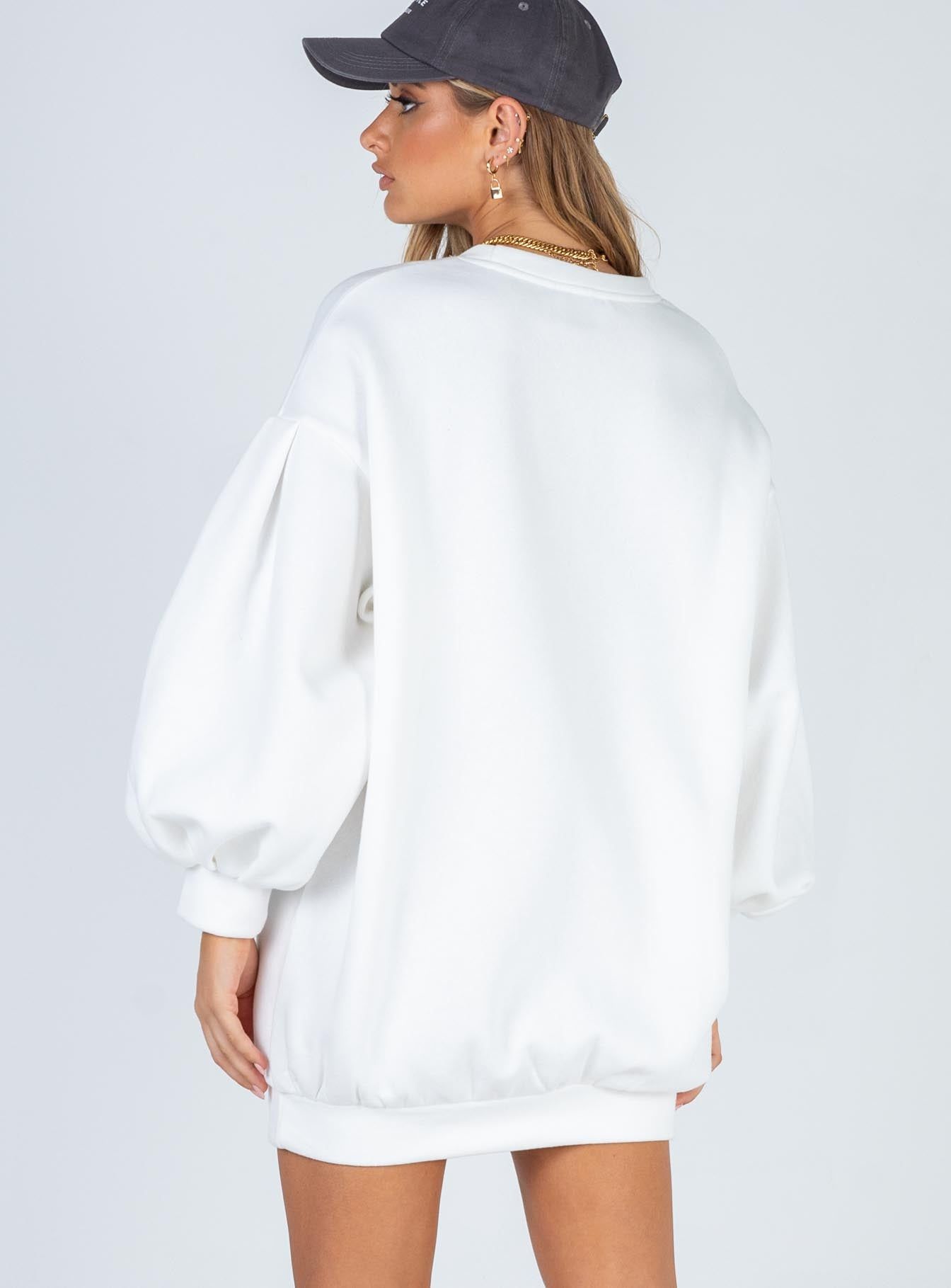 Corrie Sweater Mini Dress White sold by Princess Polly product image thumbnail 5