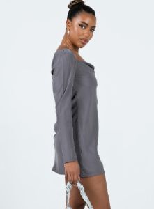 Star Power Mini Dress Slate sold by Princess Polly