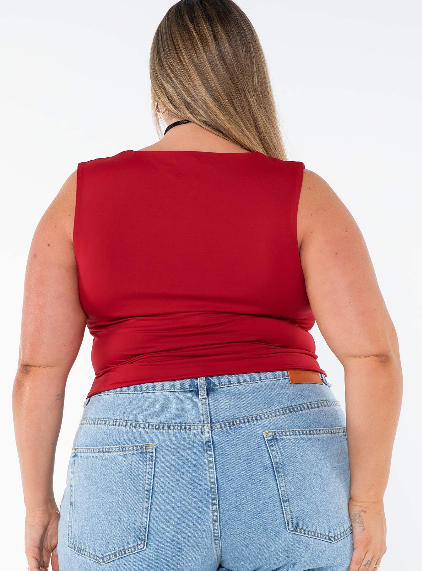 Back In Time Top Red Curve sold by Princess Polly product image thumbnail 5