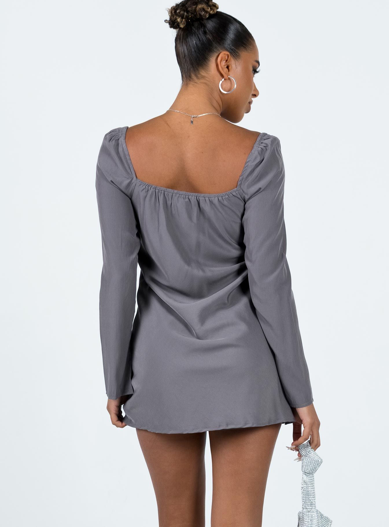 Star Power Mini Dress Slate sold by Princess Polly product image thumbnail 5