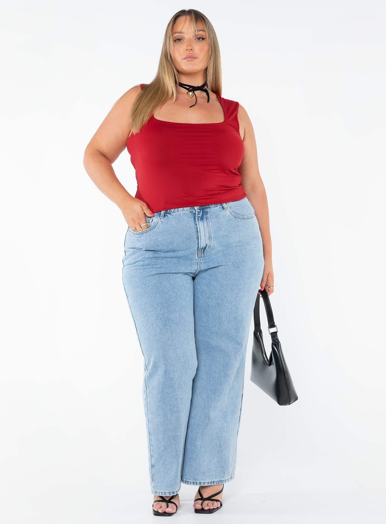 Back In Time Top Red Curve sold by Princess Polly product image thumbnail 3