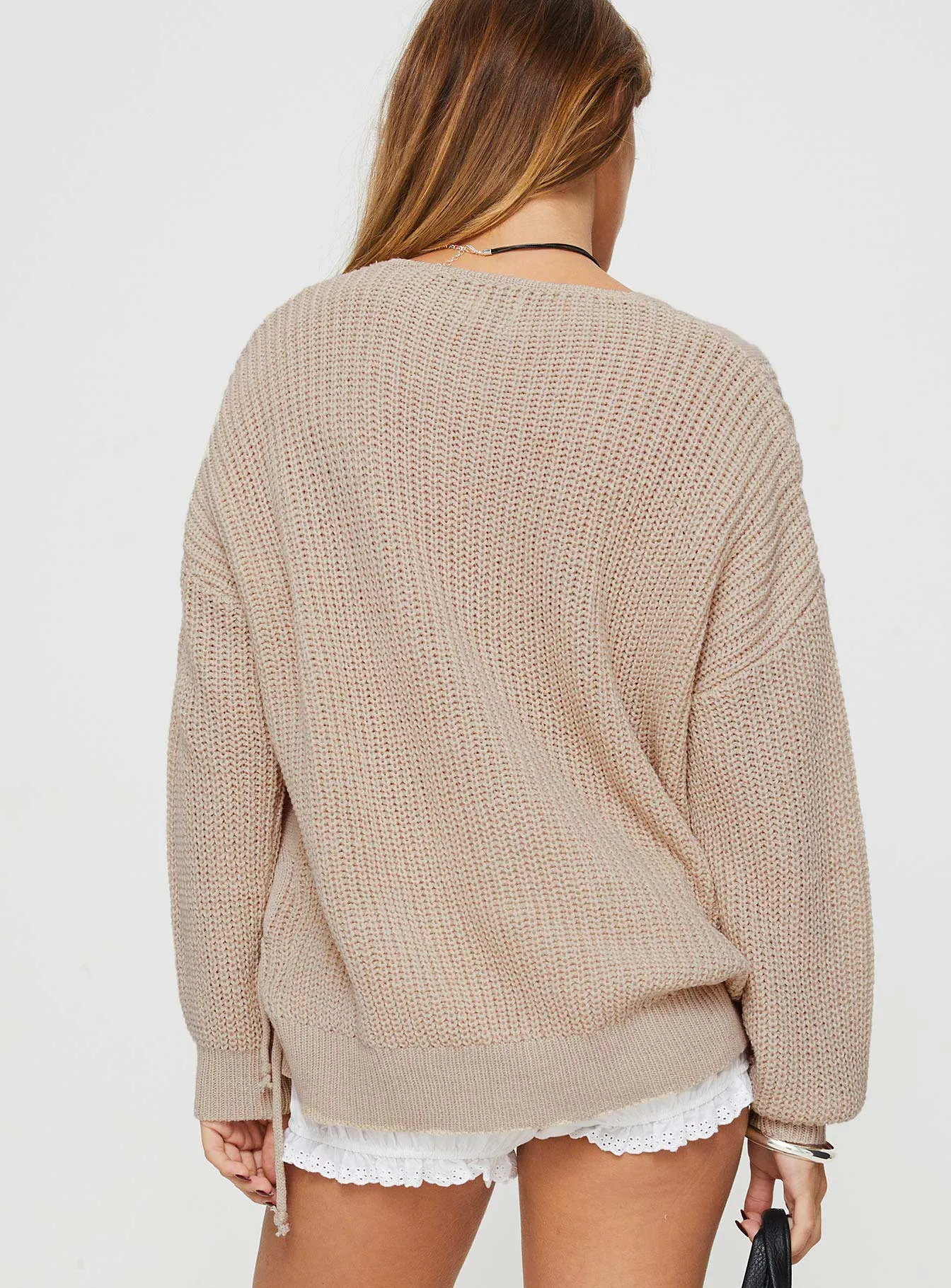 Lack Of Love Cable Knit Sweater Beige sold by Princess Polly product image thumbnail 5
