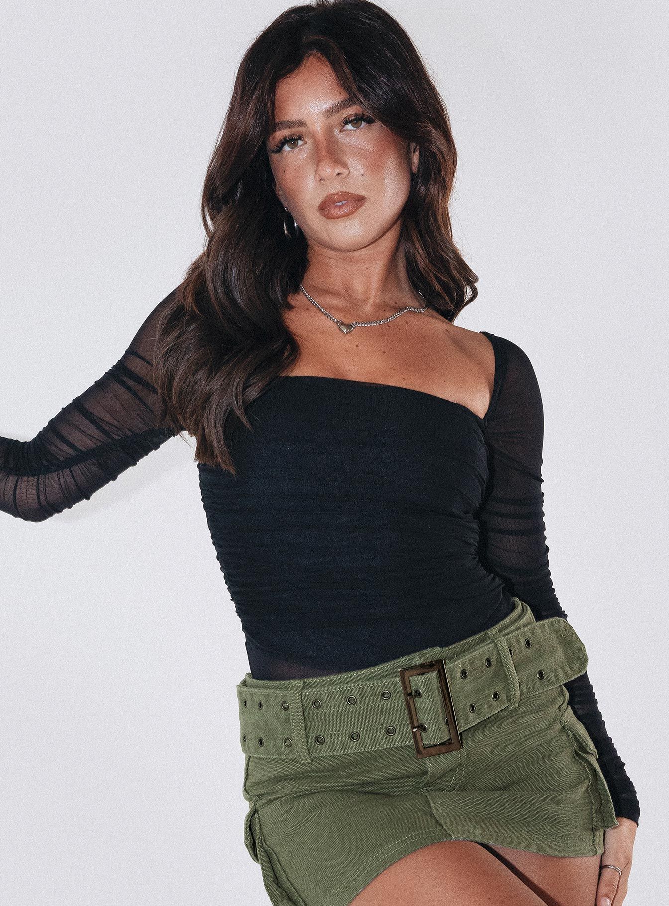 Delany Bodysuit Black Petite sold by Princess Polly