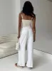 Brenda Linen Blend Pants White sold by Princess Polly