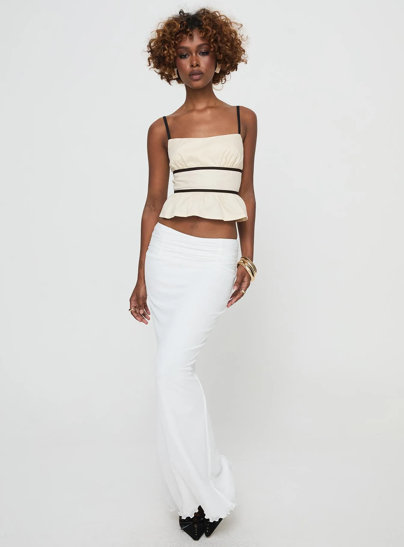 Meredith Maxi Skirt White sold by Princess Polly product image thumbnail 2