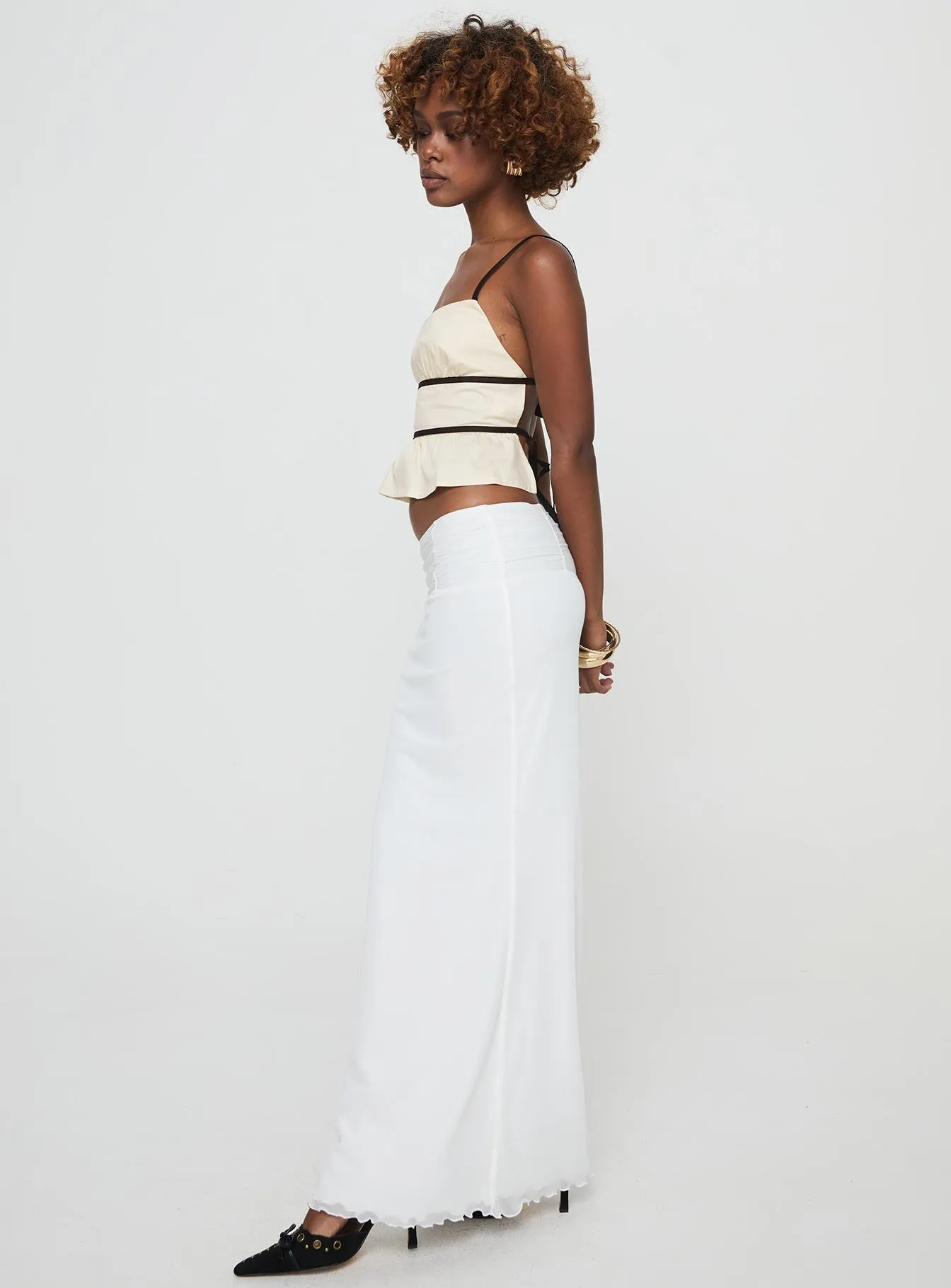 Meredith Maxi Skirt White sold by Princess Polly product image thumbnail 4
