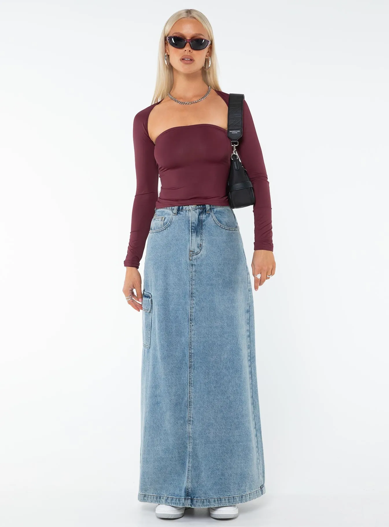 Moran Two Piece Bolero Top Wine sold by Princess Polly product image thumbnail 3