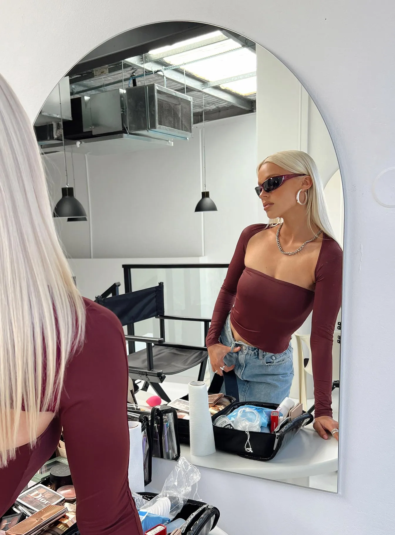 Moran Two Piece Bolero Top Wine sold by Princess Polly