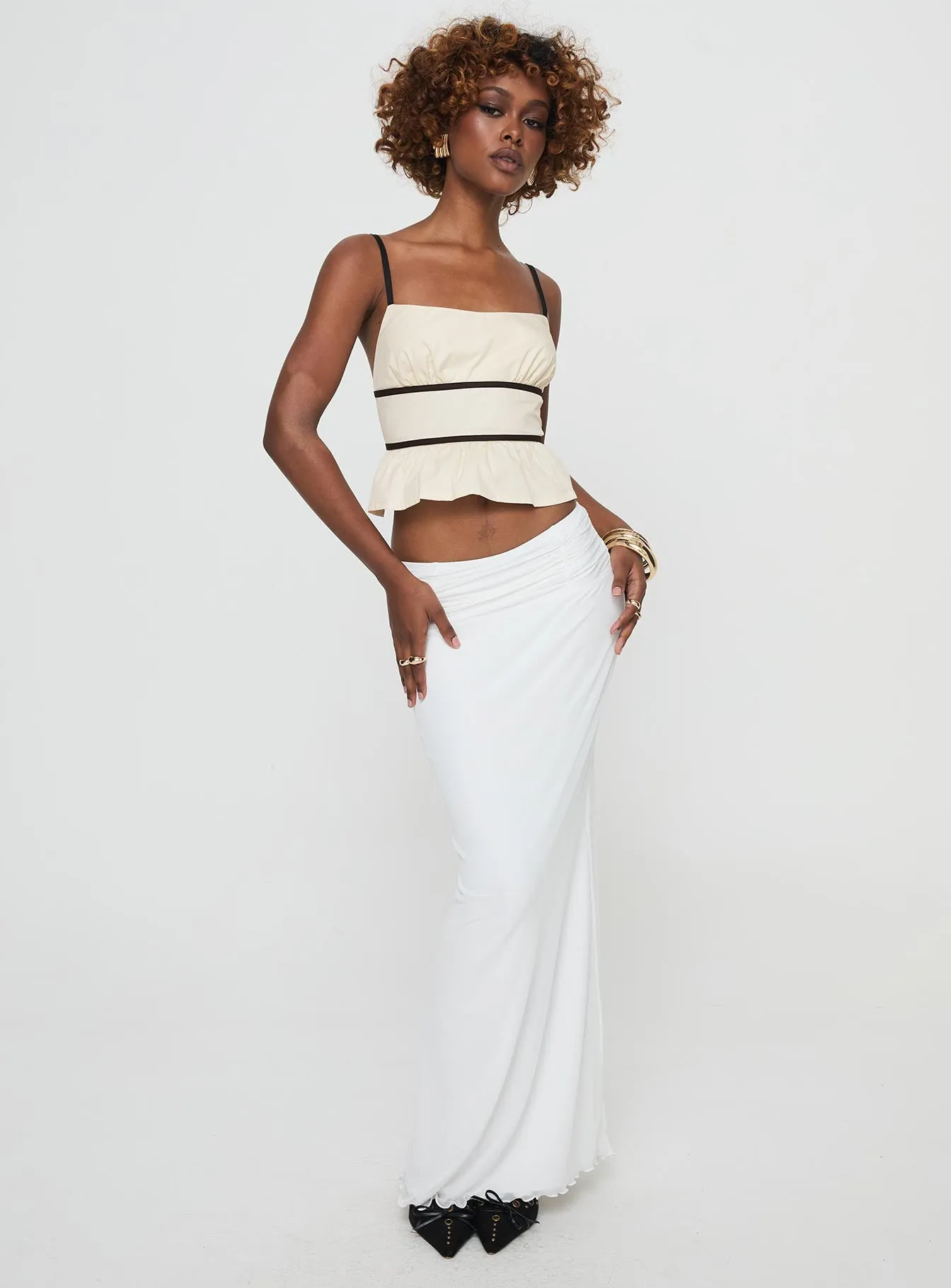 Meredith Maxi Skirt White sold by Princess Polly product image thumbnail 3
