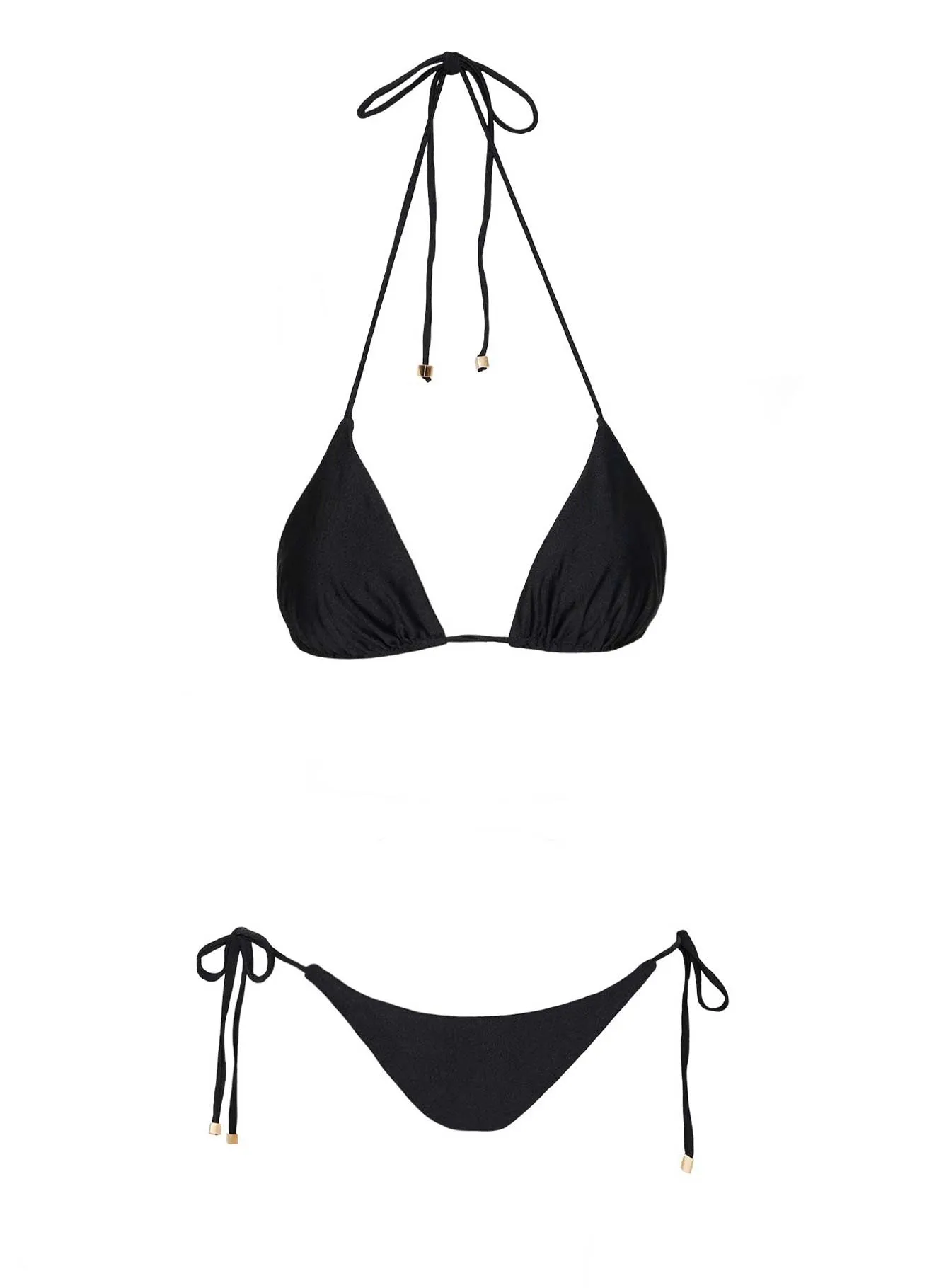 Glora Tie Side Shine Bikini Bottoms Black sold by Princess Polly product image thumbnail 5