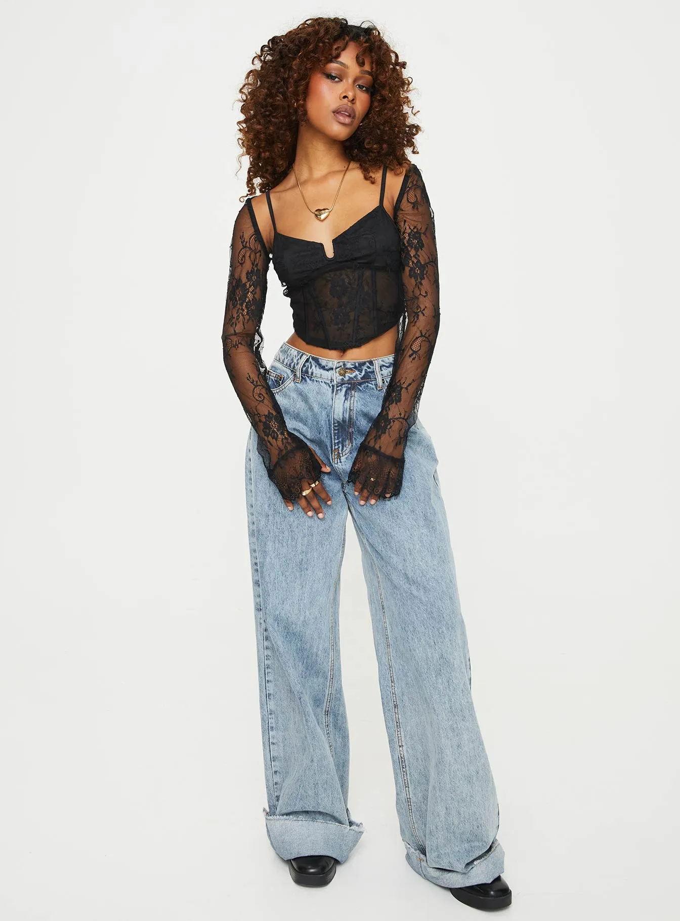 Archo Mesh Corset Lace Black sold by Princess Polly product image thumbnail 3