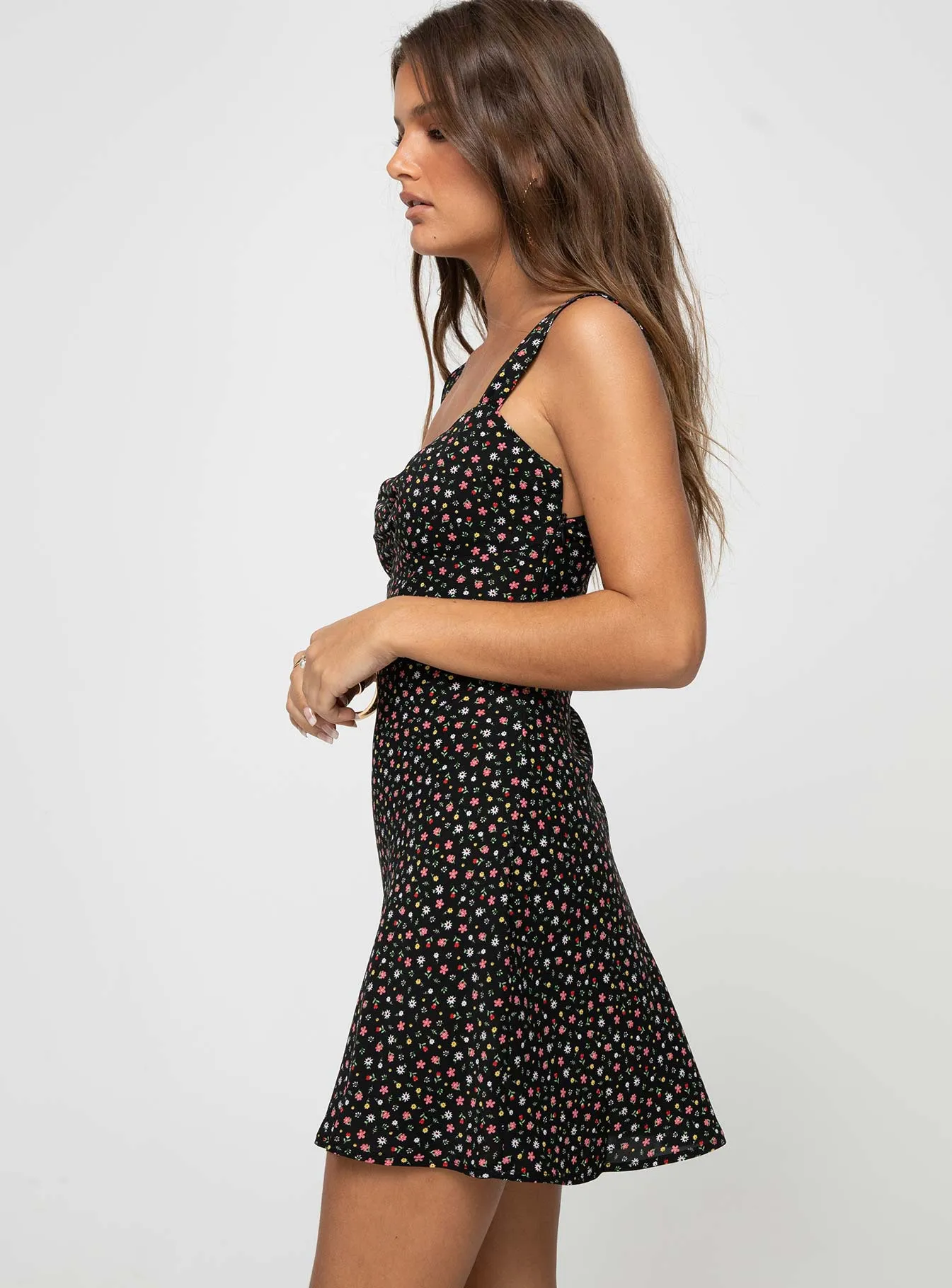 Perra Mini Dress Black / Floral sold by Princess Polly product image thumbnail 3