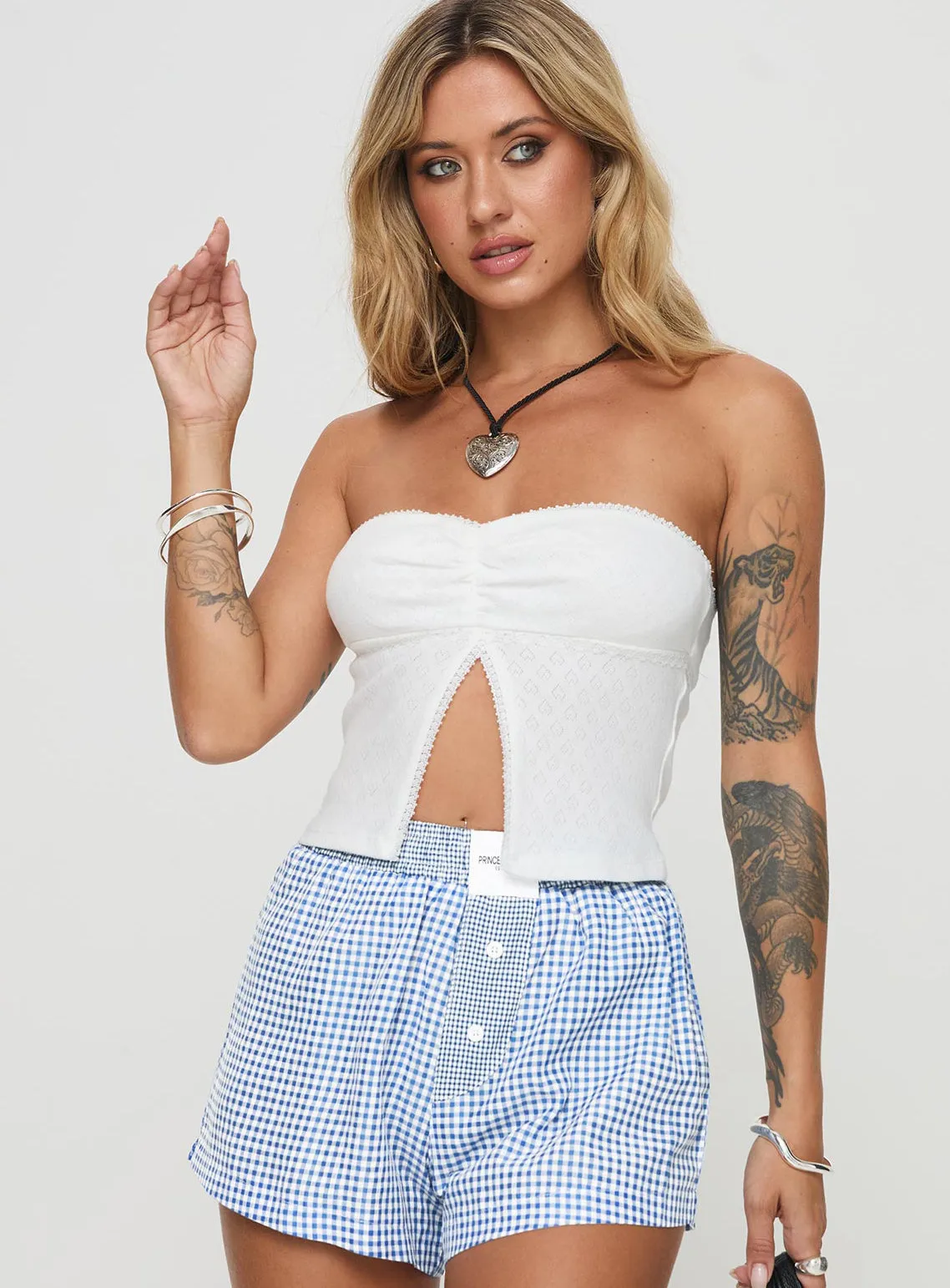 Brekke Strapless Top White sold by Princess Polly product image thumbnail 2