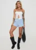 Brekke Strapless Top White sold by Princess Polly