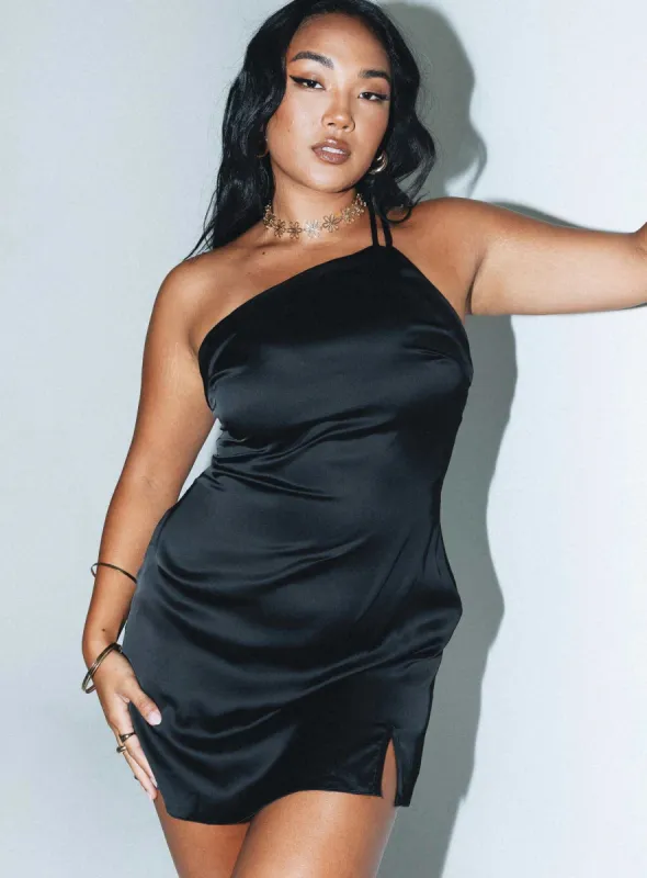 Mileah Backless Mini Dress Black sold by Princess Polly