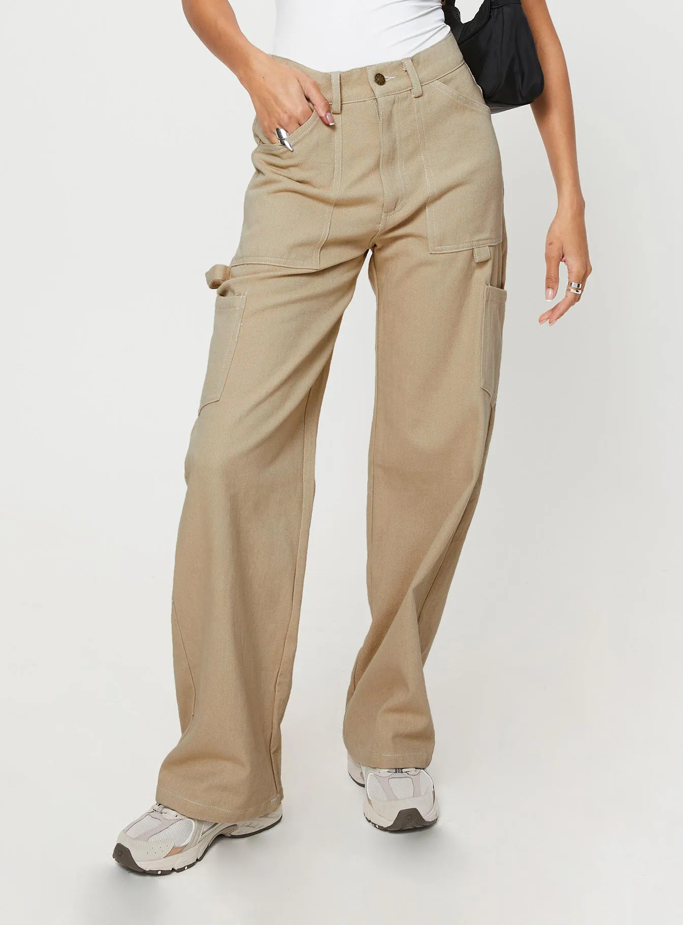 Hellier Cargo Pant Beige sold by Princess Polly product image thumbnail 2