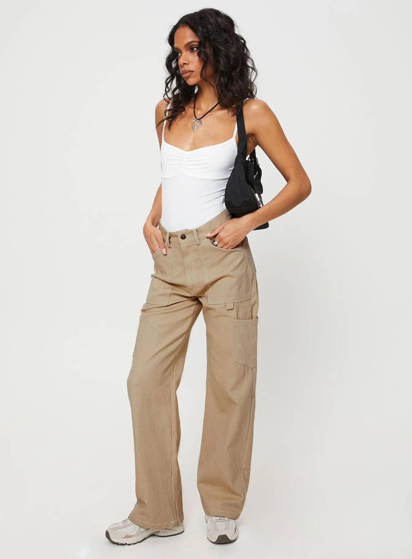 Hellier Cargo Pant Beige sold by Princess Polly product image thumbnail 3