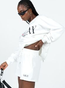 Vaycay Shorts White sold by Princess Polly