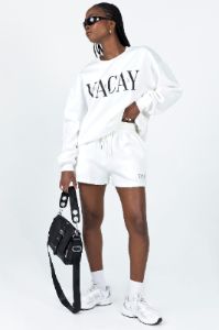 Vaycay Shorts White sold by Princess Polly