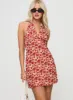 Neelia Mini Dress Red Floral sold by Princess Polly