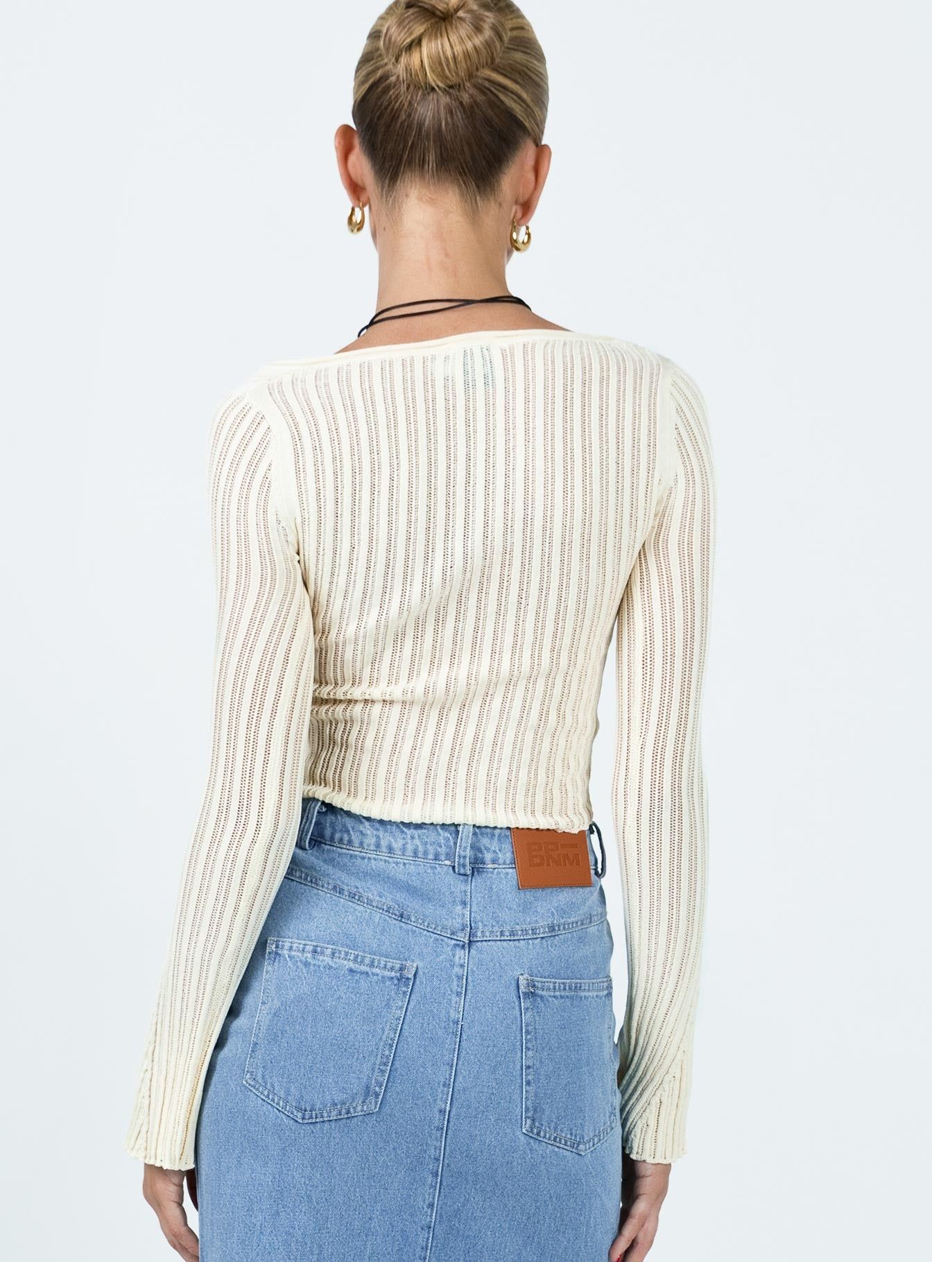 Mellow Long Sleeve Top Cream sold by Princess Polly product image thumbnail 5