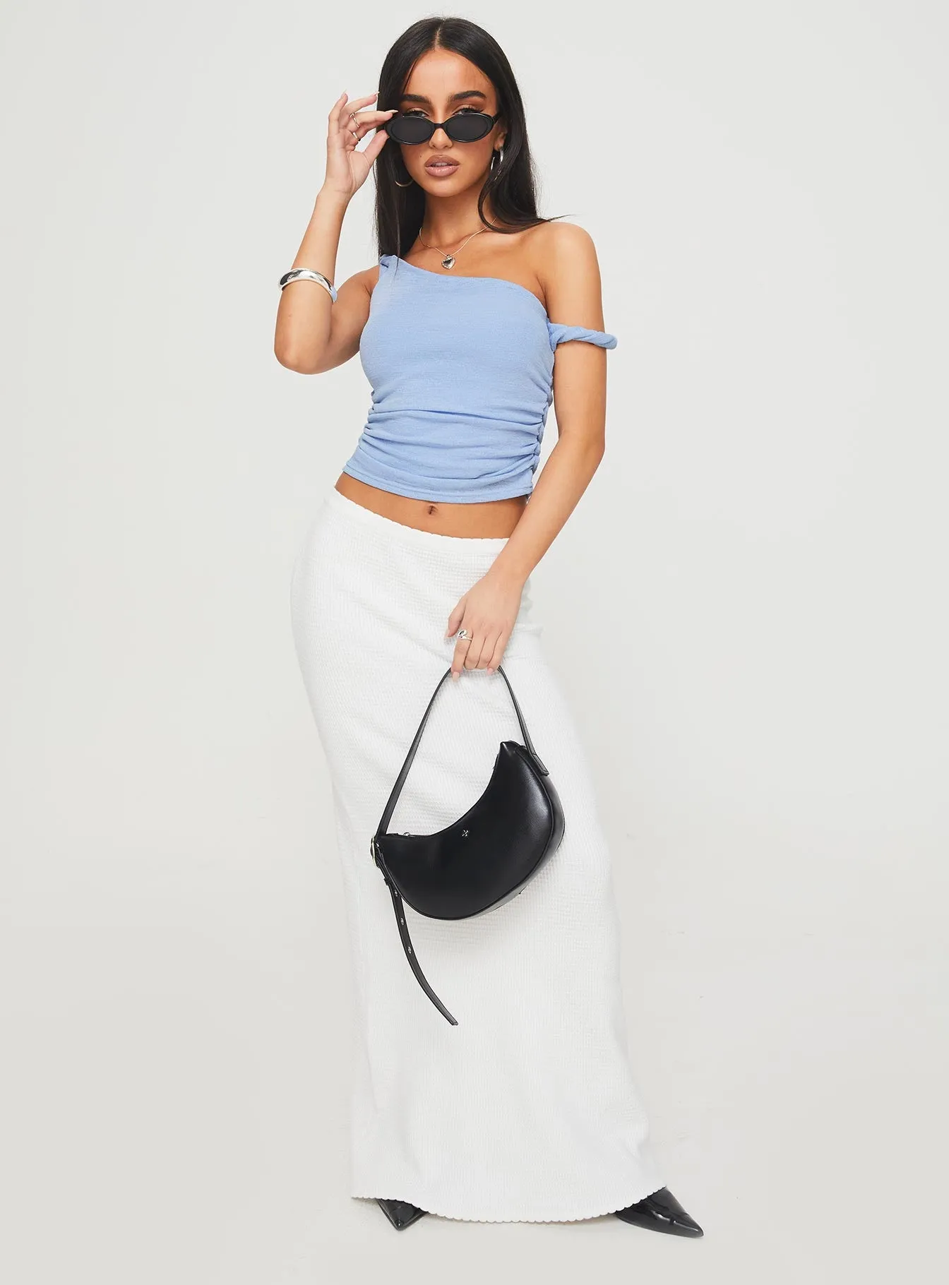 Messenger One Shoulder Top Blue sold by Princess Polly product image thumbnail 3