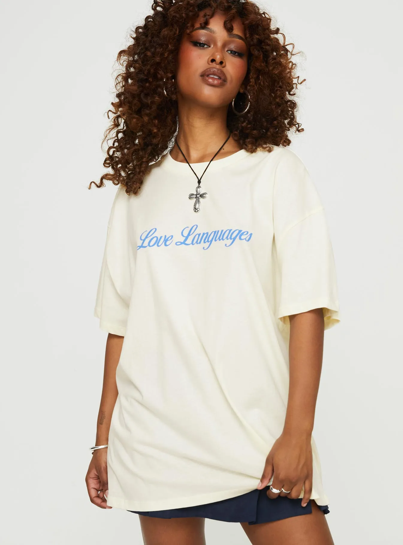 Love Languages Oversized Tee Yellow sold by Princess Polly product image thumbnail 2