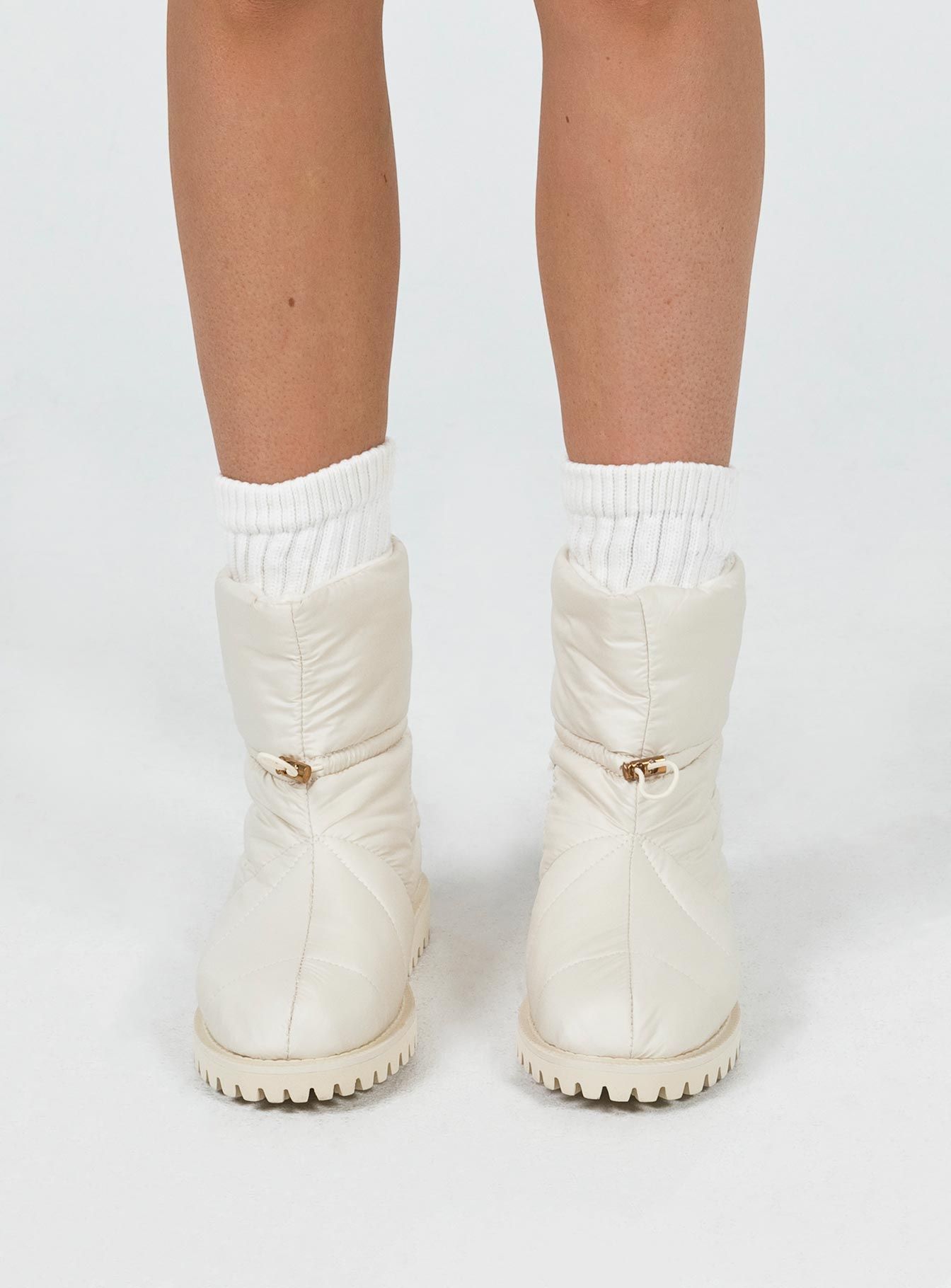 Higgins Quilted Ankle Boots Beige sold by Princess Polly product image thumbnail 2