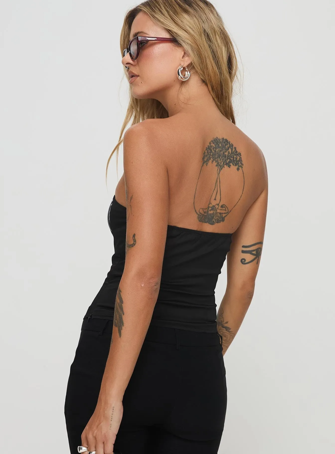 Everard Strapless Top Black sold by Princess Polly product image thumbnail 4