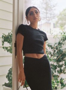 Classic Crop Tee Black Tall sold by Princess Polly