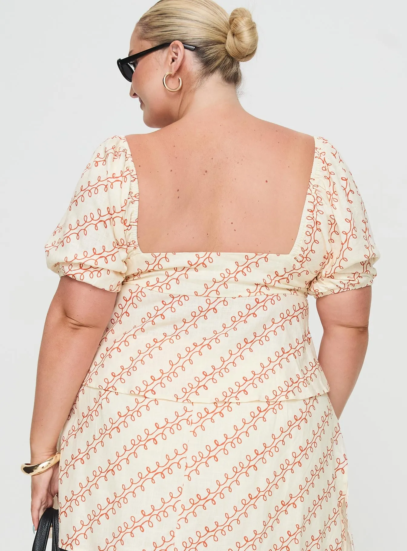 Passionfruit Linen Blend Top Multi Curve sold by Princess Polly product image thumbnail 5