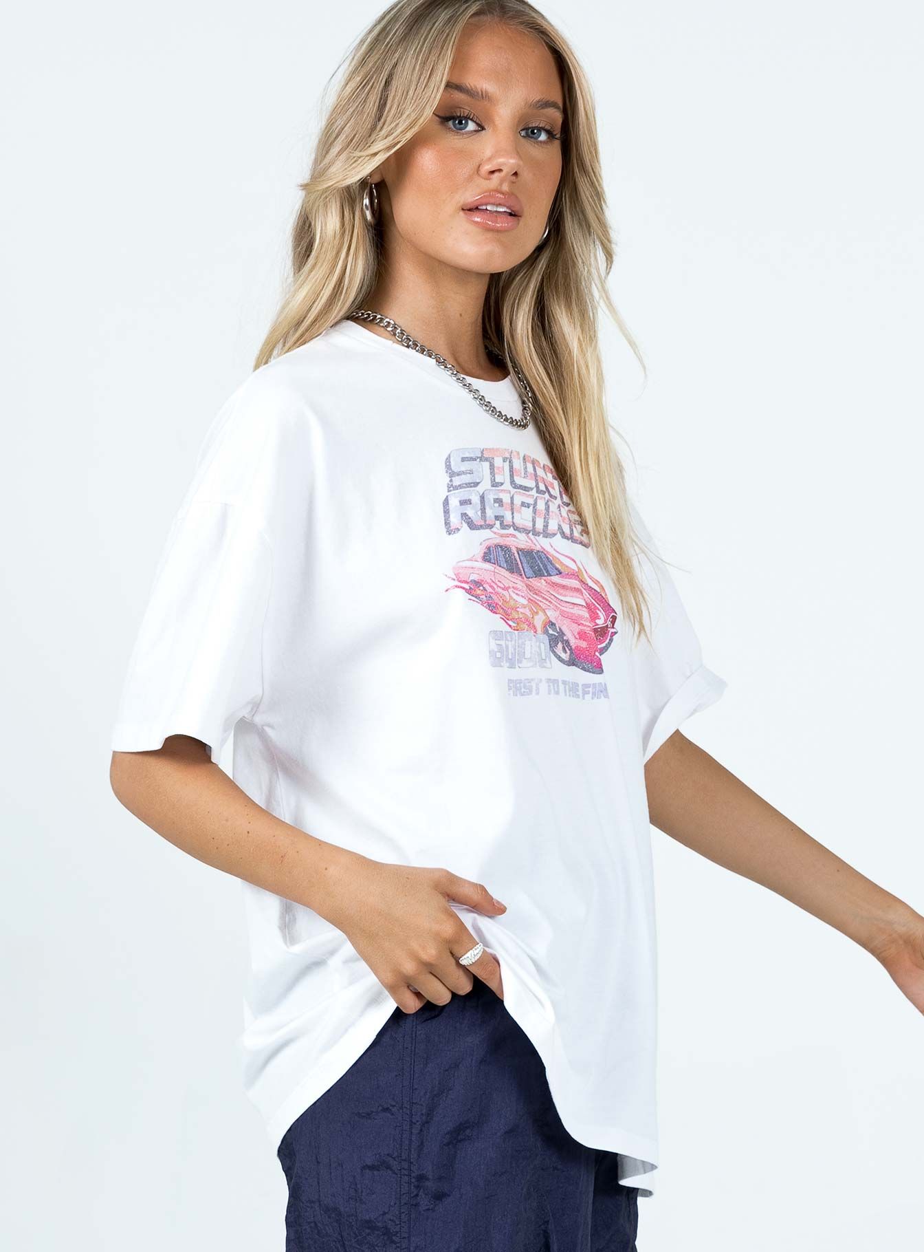 Stunt Racer Tee Ivory sold by Princess Polly product image thumbnail 4