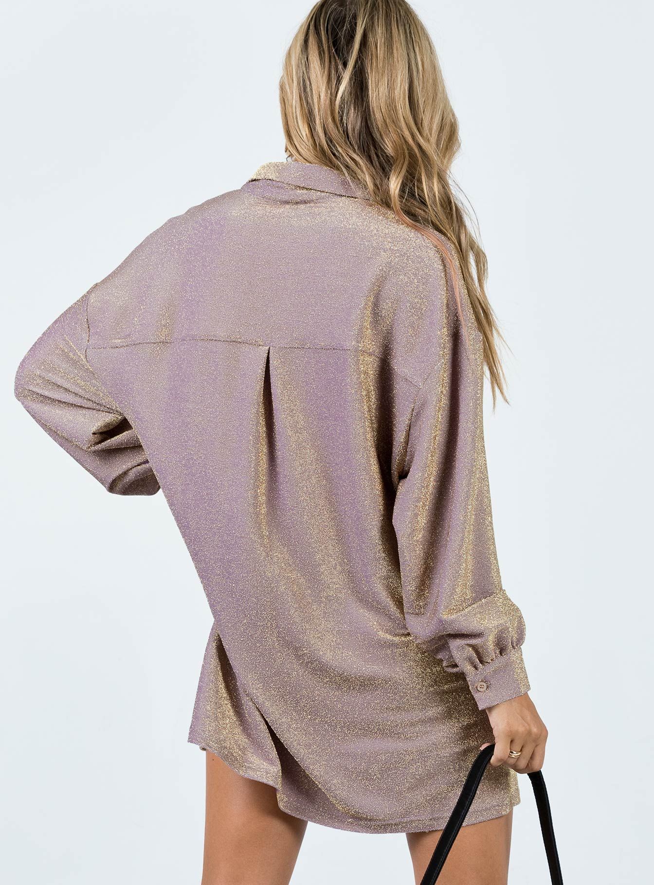 Evolving Shirt Dress Rose Gold sold by Princess Polly product image thumbnail 5