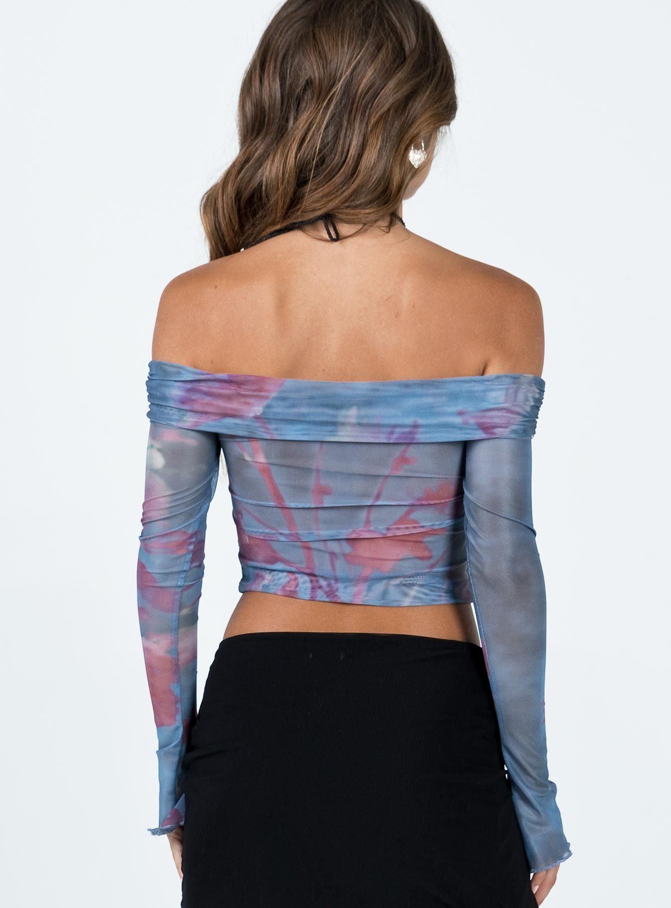 Motel Nagya Top Lumen Mesh Blue sold by Princess Polly product image thumbnail 5