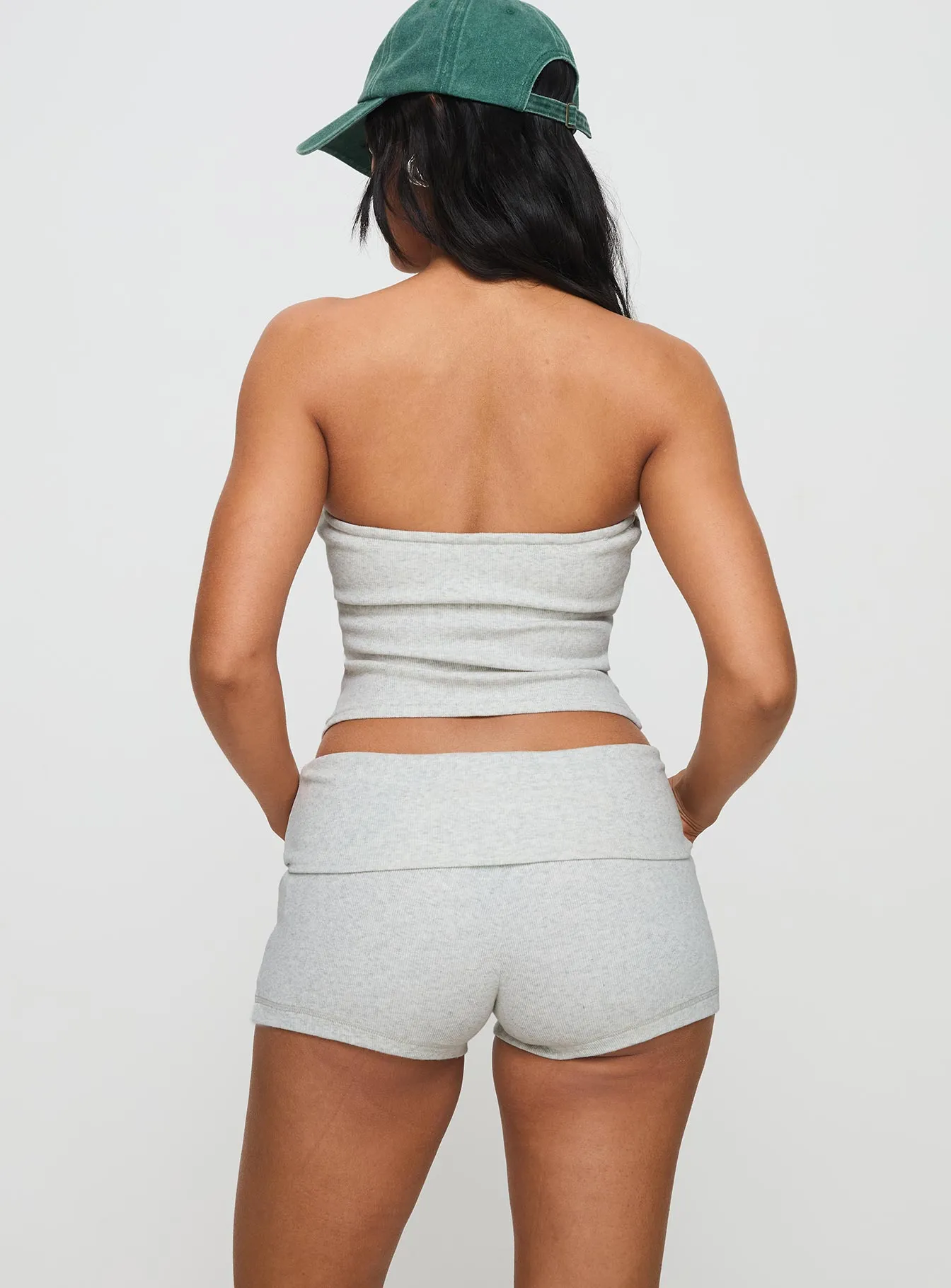 Baseline Low Rise Rib Shorts Grey Marle sold by Princess Polly product image thumbnail 5