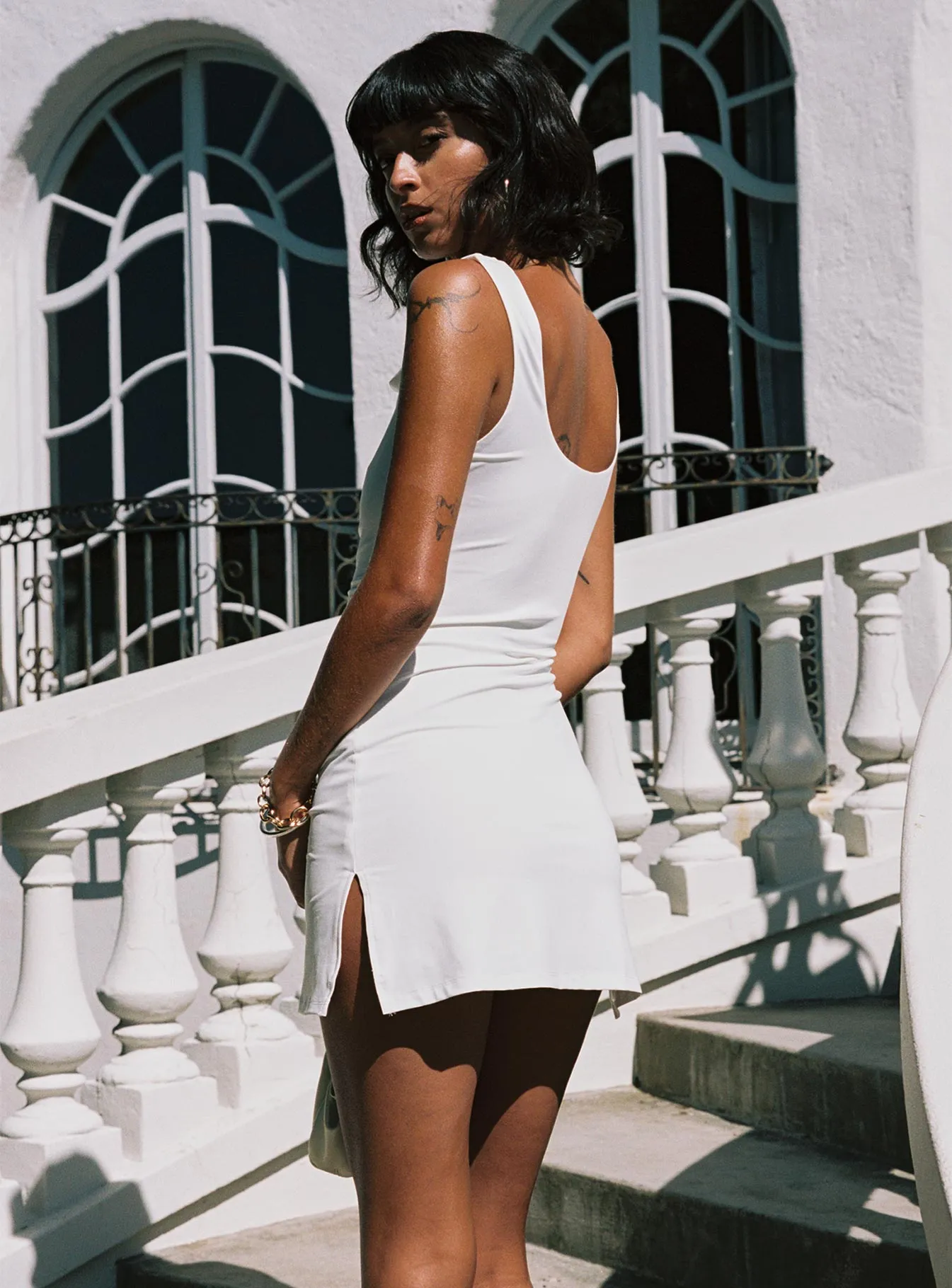 Renault Mini Dress White sold by Princess Polly product image thumbnail 4