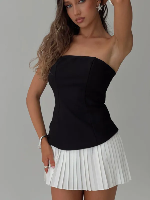 Obsessed Strapless Mini Dress Black sold by Princess Polly