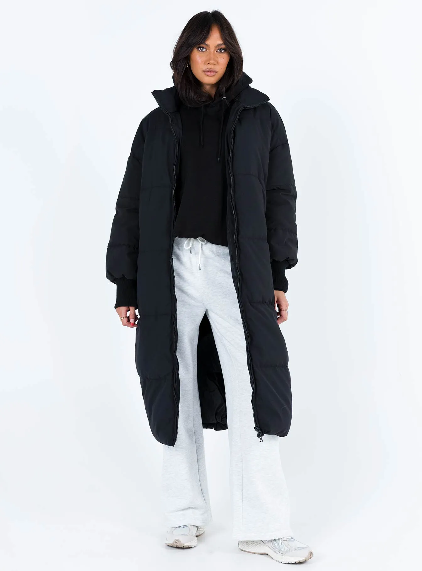 Abe Longline Puffer Jacket Black sold by Princess Polly product image thumbnail 2