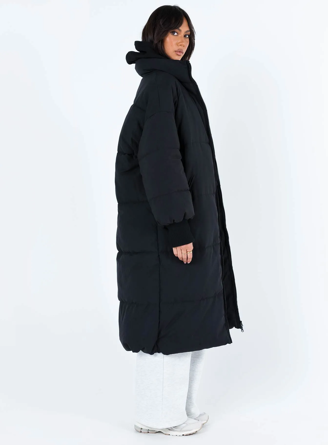 Abe Longline Puffer Jacket Black sold by Princess Polly product image thumbnail 4