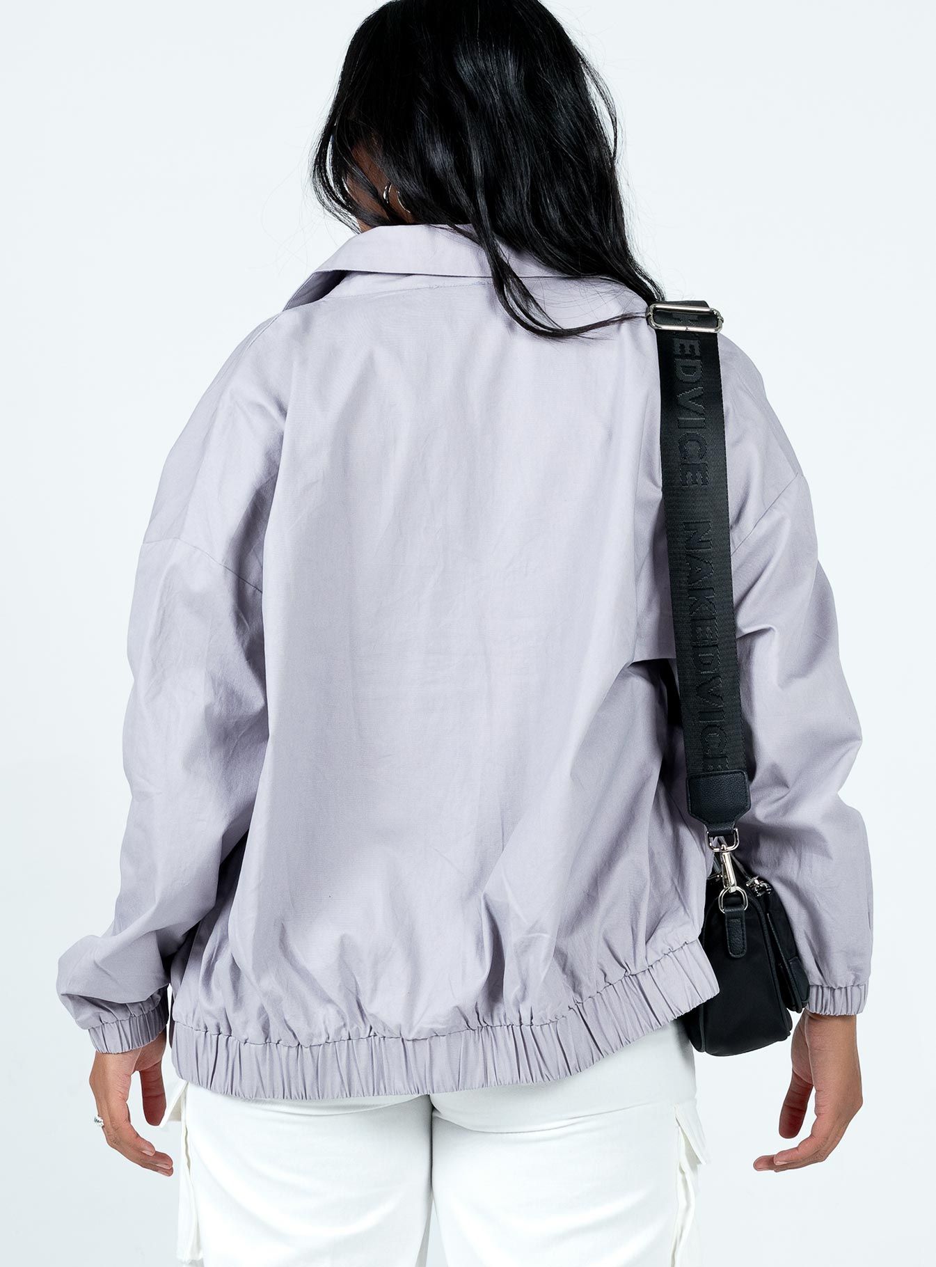 Telford Zip Up Coaches Jacket Grey sold by Princess Polly product image thumbnail 5